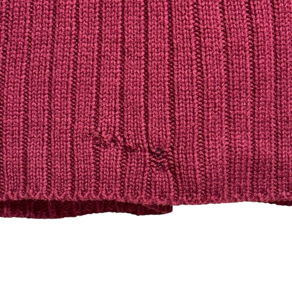 Show Me Your Mumu Wine Lombardi Long Faux Fur Knit Cardigan Womens M - Picture 7 of 10